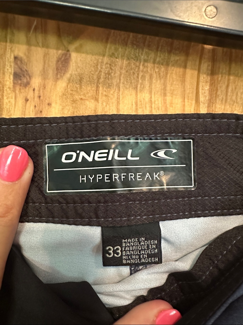 O'Neill Navy, Orange & Light Blue Wave-Stripe Board Shorts - Picture 2 of 5